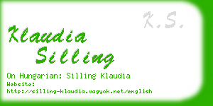 klaudia silling business card